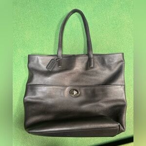 Coach Black Leather Tote